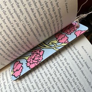 Carnation Floral Bookmark